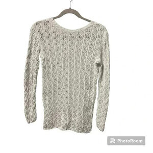 hand-knitted women's blouse, white, size is small or medium.